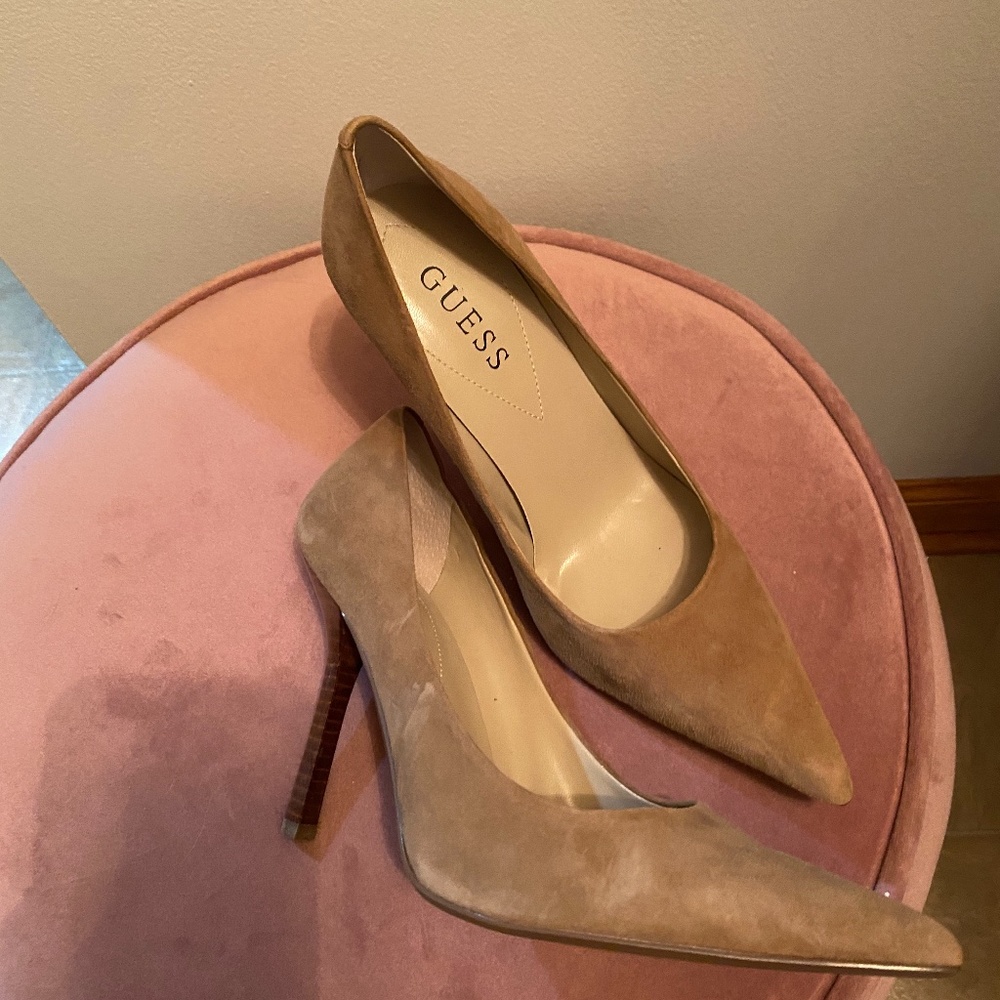 2 pair Guess suede heels 2 pairs